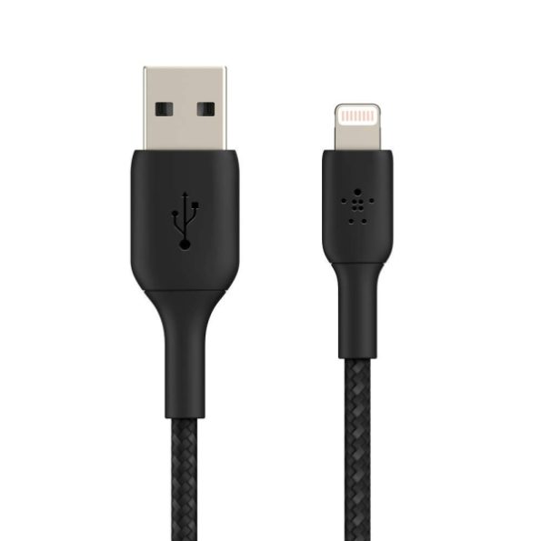 Belkin BoostCharge Braided Lightning to USB-A Cable 3.3 feet (1 meters) – Black