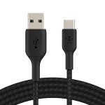 Belkin Type C To Usb-A 2.0 Tough Unbreakable Braided Nylon Cable 3.3 Feet (1 Meter) Black