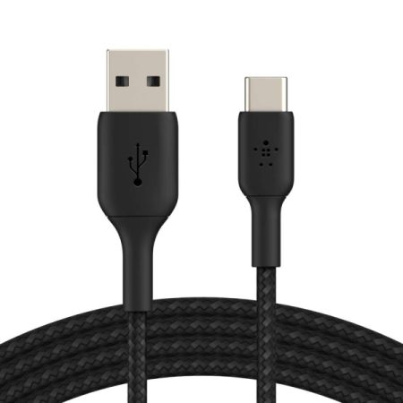 Belkin Type C To Usb-A 2.0 Tough Unbreakable Braided Nylon Cable 3.3 Feet (1 Meter) Black