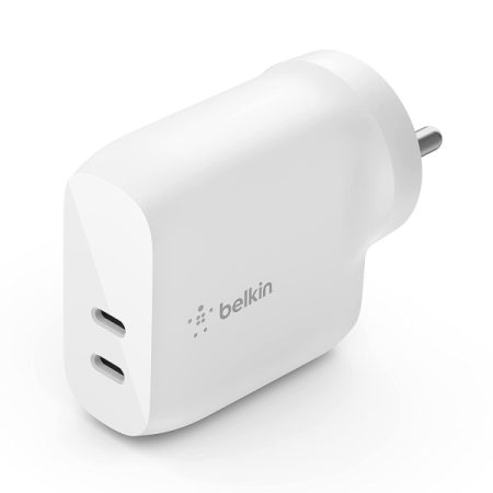 belkin BoostCharge 40W Type C 2-Port Fast Charger (white)