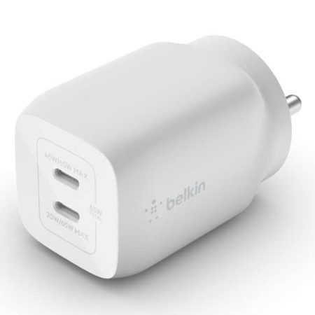 belkin BoostCharge Pro 65W Type C 2-Port Fast Charger
