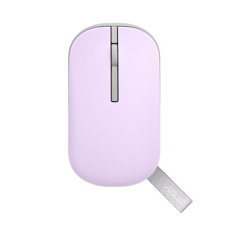 ASUS MD100 Marshmallow/Silent, Adj. Wireless Optical Mouse (Lilac Mist Purple)