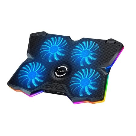 CLAW Arctic K25 PRO - 4 Motors RGB Laptop Cooling Pad with Adjustable Height (Black)