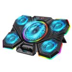 CLAW Glacier F13 – RGB Laptop Cooling Pad with 5 Motor Fan and Adjustable Height (Black) 1
