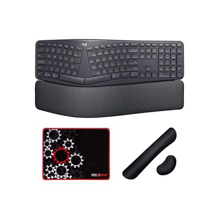 Logitech Ergo K860 Wireless Bluetooth Split Ergonomic Keyboard Bundle