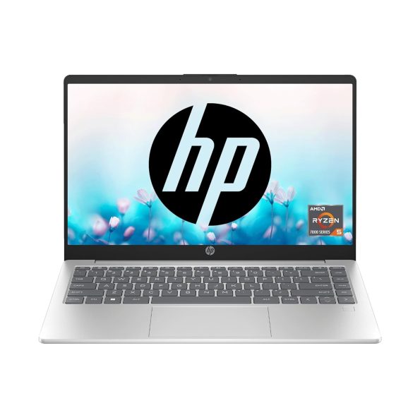HP Laptop 14, AMD Ryzen 5 7520U, 14-inch (35.6 cm), FHD, 16GB LPDDR5, 512GB SSD, AMD Radeon Graphics, FPR, FHD Camera w/Privacy Shutter, Backlit KB (Win 11, MSO 2021, Silver, 1.4 kg), em0027AU