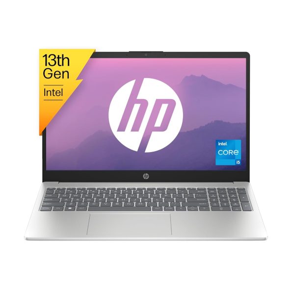 HP Laptop 15, 13th Gen Intel Core i5-1335U, 15.6-inch (39.6 cm), FHD, 8GB DDR4, 1TB SSD, Intel Iris Xe Graphics, FPR, FHD Camera w/Privacy Shutter (Win 11, MSO 2021, Silver, 1.59 kg), fd0012TU