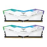 TEAMGROUP T-Force Delta RGB DDR5 32GB Kit (2x16GB) 7200MHz CL34 Desktop Memory Module Ram (White) 1