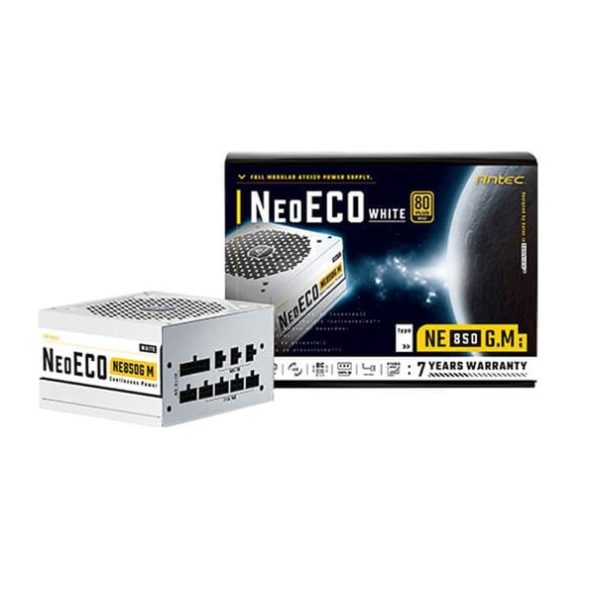 Antec NE850G M 850 Watts 80 Plus Gold Fully Modular Power Supply - White