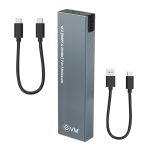 EVM USB 3.1 Gen 2 M.2 SATA and NVMe SSD Case 1