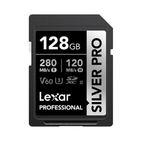 LEXAR PROFESSIONAL 128GB SILVER PRO SDXC UHS-II CARD (SILVER SERIES)