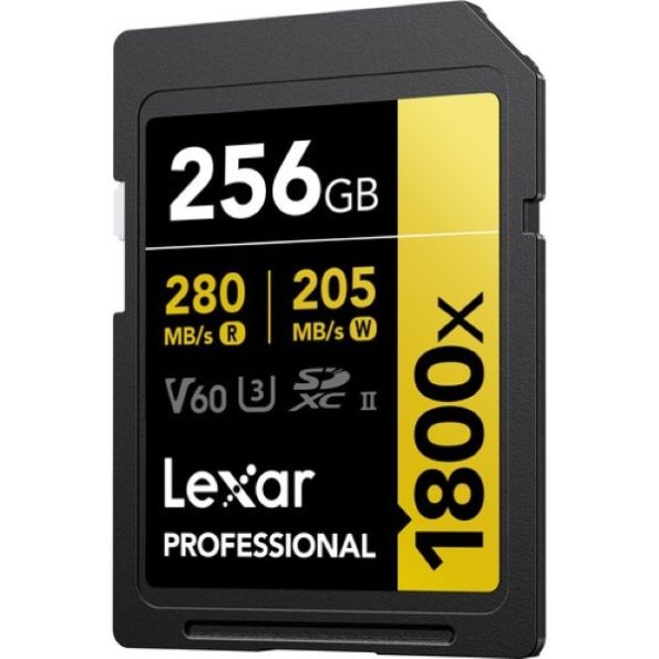 Lexar 256GB Professional 1800x sdxc