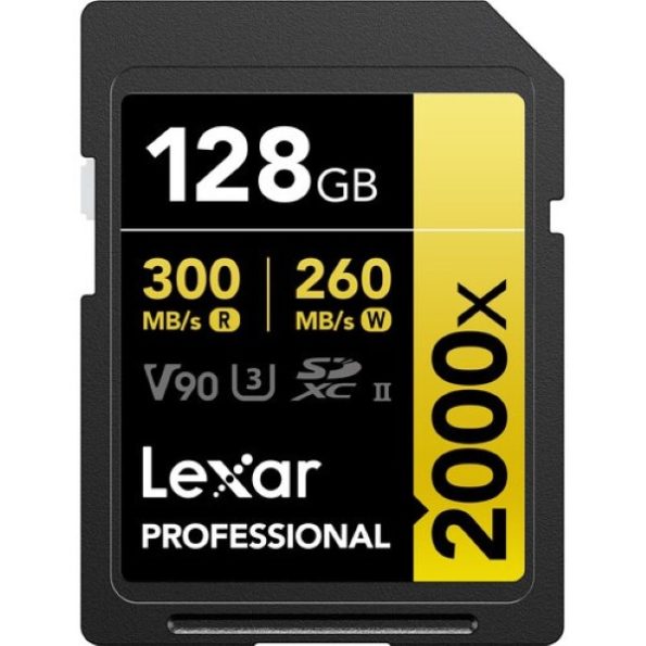 Lexar 128GB Professional 2000x sdxc Memory card