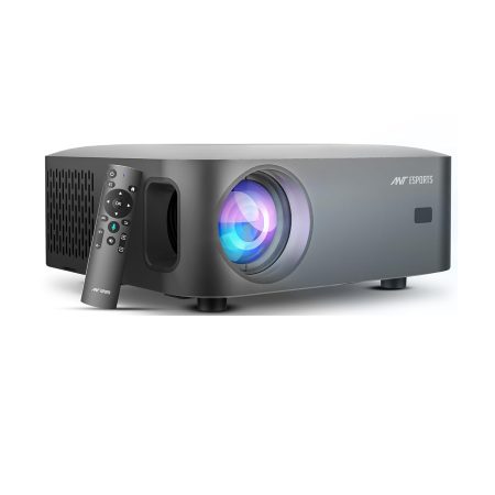 Ant Esports View 611 LED 1080P Native & 4K Support, 4000 Lumens, WiFi & BT, Android 9, Remote Control, HDMI/USB, Upto 120" Max Screen, Speaker Power 5W, Multimedia Projector,120" Screen included-Black