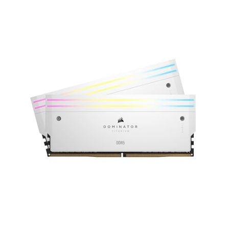 CORSAIR Dominator Titanium RGB 32GB (2x16GB) DDR5 7200MHz CL34 RAM (White)