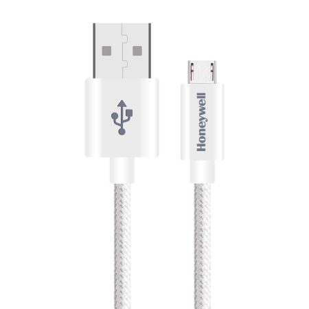 Honeywell USB To Micro Usb Braided Cable 1.2 Meter (White)