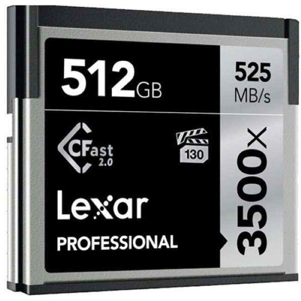 LEXAR 512GB PROFESSIONAL 3500X CFAST 2.0 MEMORY CARD