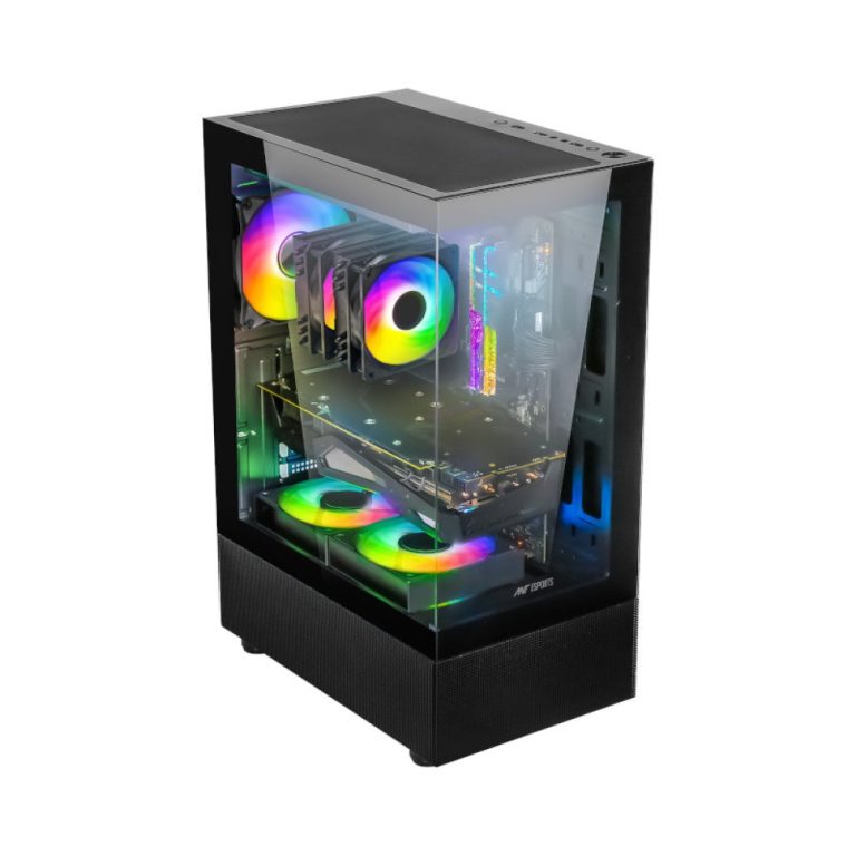 Buy Ant Esports Crystal X2 Argb Mid Tower Atx Cabinet Black (CRYSTAL-X2 ...