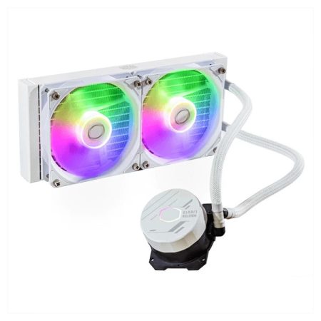 Cooler Master MasterLiquid 240L Core ARGB 240mm CPU Liquid Cooler (White)