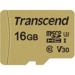 Transcend 16GB 500S UHS-I microSDHC Memory Card with SD Adapter 1