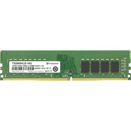 Transcend 16GB DDR4 2666 U-DIMM 2Rx8 1Gx8 CL19 1.2V Memory
