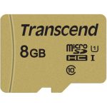 Transcend 8GB 500S UHS-I microSDHC Memory Card with SD Adapter 1