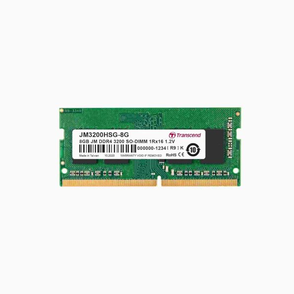 Transcend 8GB JetRam DDR4 3200Mhz SO-DIMM 1Gx8 Laptop RAM