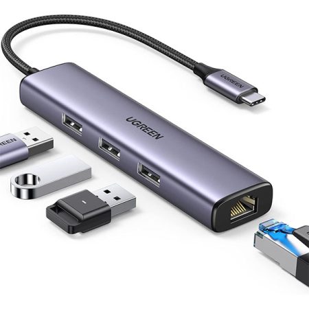 Ugreen USB-C to USB 3.0 Hub and RJ45 Gigabit Ethernet
