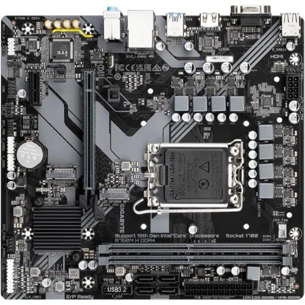 GIGABYTE B760M H DDR4 Intel LGA 1700 m-ATX Motherboard