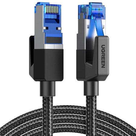 UGREEN Cat 8 Ethernet Cable High Speed Braided 40Gbps 2000Mhz Network Cord Cat8 RJ45 Shielded Indoor Heavy Duty LAN Cables Compatible for Gaming PC PS5 PS4 PS3 Xbox Modem Router 6FT