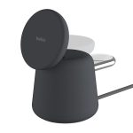 Belkin 2-in-1 MagSafe Wireless Charging Dock (for iPhone, Apple Watch, AirPods Pro and AirPods with Wireless Charging Case) – Charcoal