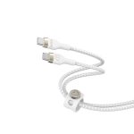 Belkin X Disney, Special Disney 100 Edition, USB-C to USB-C Braided 6.6 feet (2 meters) 60W PD, Fast Charge and Sync Type C Cable for USB-C Devices, USB-IF certified – White & Gold