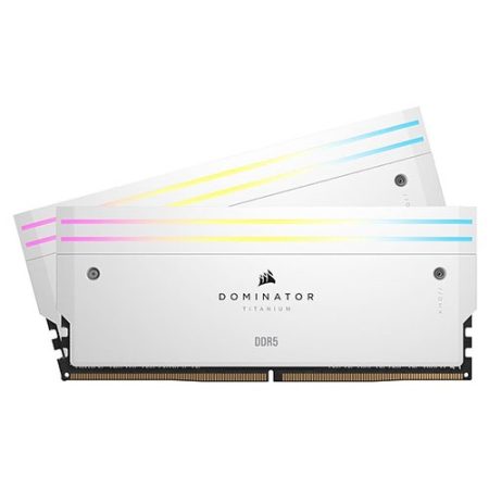 Corsair DOMINATOR TITANIUM RGB 64GB (2x32GB) DDR5 DRAM 6600MHz CL32 RAM (White)