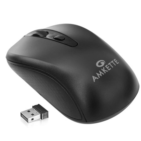 Amkette Hush Pro Hexa Wireless Mouse with Adjustable DPI (Black)