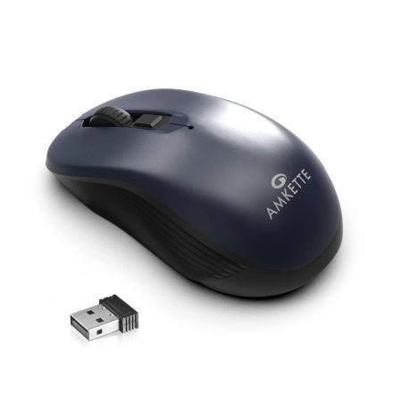 Amkette Hush Pro Pixel Wireless Mouse with Adjustable DPI (Blue)