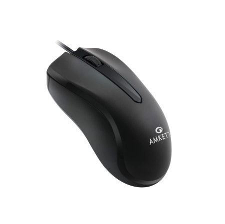 Amkette Kwik Pro 7 Wired Optical USB Mouse with 3 Buttons (Black)