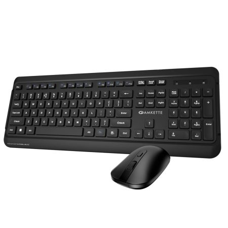 Amkette Wi-Key NXT Keyboard & Mouse Combo with Slim Design (Black)