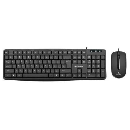 Coconut Cherry Wired K24 keyboard + M24 Mouse Combo with 104 Keys and a USB Mouse