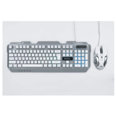 Coconut Krater Gaming Wired Keyboard Mouse Combo (White)