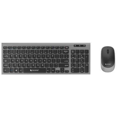 Coconut Onyx Wireless Combo, 96 Keys, Quite Keyboard,3 Button Mouse (Black)