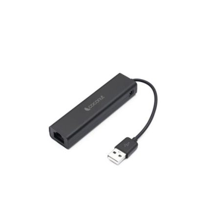 Coconut UL02 USB Hub + LAN ethernet adapter, 3x USB 2.0 Ports