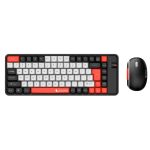 Coconut Wireless Pearl Keyboard Mouse Combo (Red Black) 1