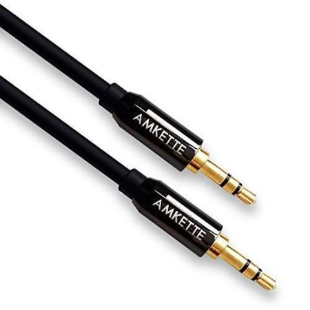 Amkette Aux Premium Audio Cable 2 Meter (Black)