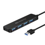 Amkette 4 Port Superspeed USB Hub 3.0 for PC & Laptops (Black) 1