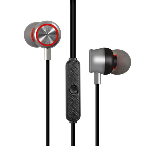 Amkette M9 Wired in Ear Earphone with Mic (Grey)