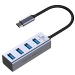 Amkette Type-C 4 Port USB 3.0 Hub (Grey) 1