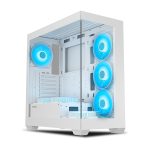 Ant Esports Crystal X7 ATX Gaming Cabinet with Type-C (White) 1