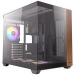 Antec CX800 Wood ARGB Mid Tower Tempered Glass PC Gaming Case (Black) 1