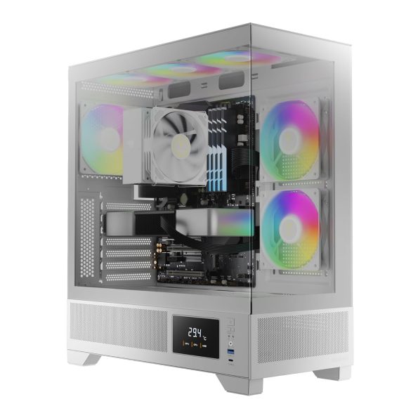 GAMDIAS Atlas M1 ATX Mid Tower ARGB Cabinet (White)