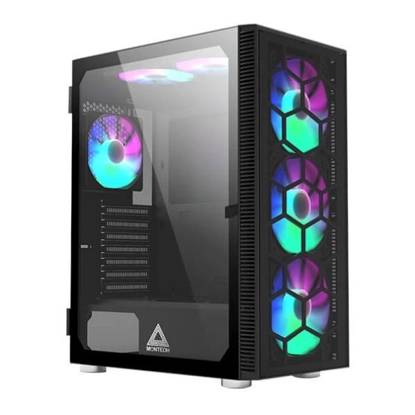 Montech X3 Glass RGB (ATX) Mid Tower Cabinet (Black)